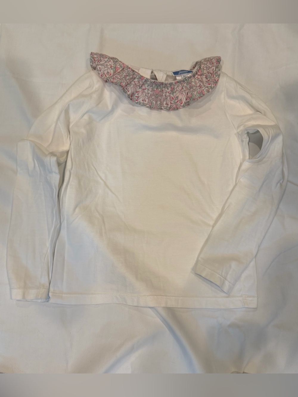 Jacadi Paris Bundle 2 Shirts & 2 Cardigans Girl’s Sz 8 White Red & Blue Colors - Picture 5 of 10